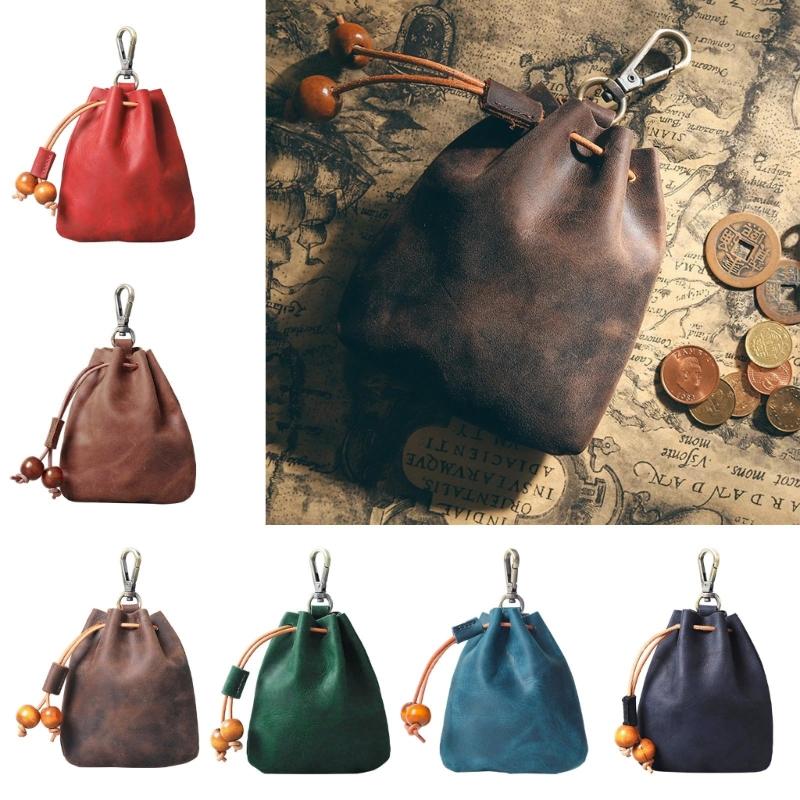 Renaissance Belt Pouch Medieval Drawstring Purse Leather Bag for Cosplay