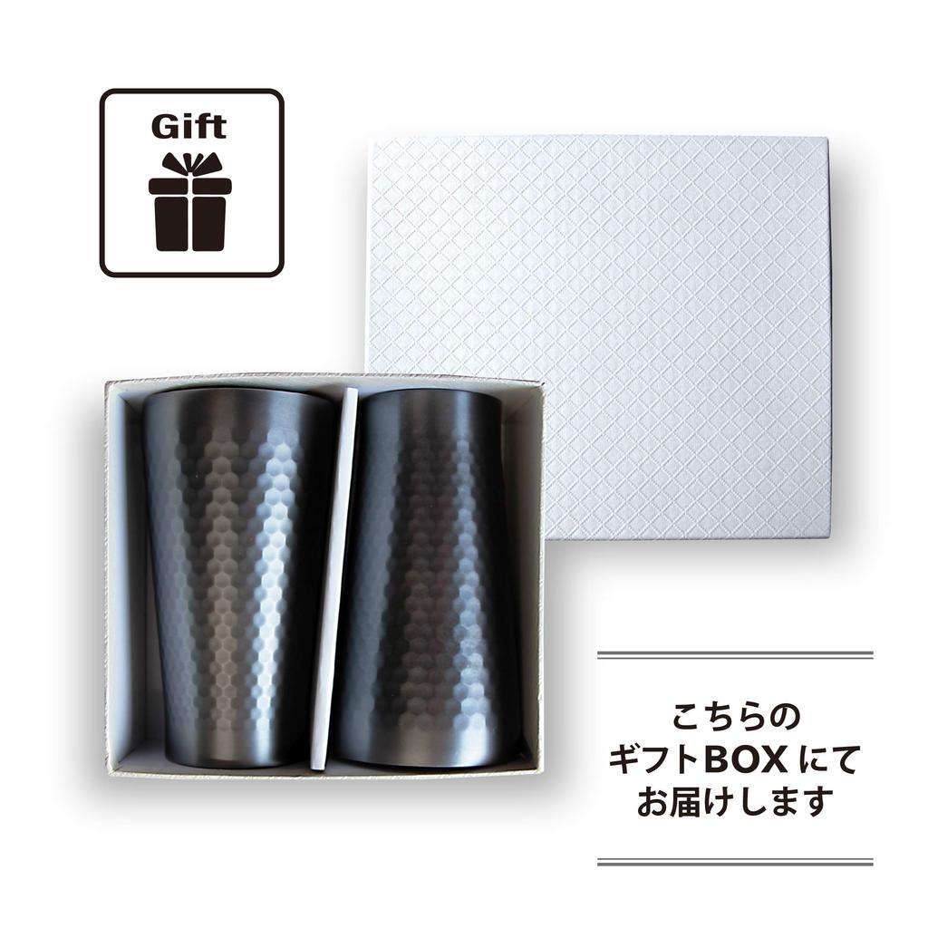 Dolce Duo Thermo Tumbler Day Beer Cup Pair Heat Retention Cold Retention Stainless Steel Vacuum Insulation Double Wall 350ml Grey 2 Pieces Gift Set