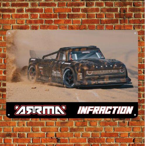 

Metal Poster Rc Car Tin Sign Plaque Arrma Infraction 20x30cm（7.8x11.8inch）
