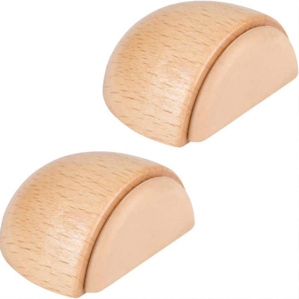Solid Wooden Door Stopper Punch-free Doorstop New Door Blocking Device