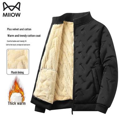 Maoren Men's Lamb Wool Lined Padded Winter Jacket
