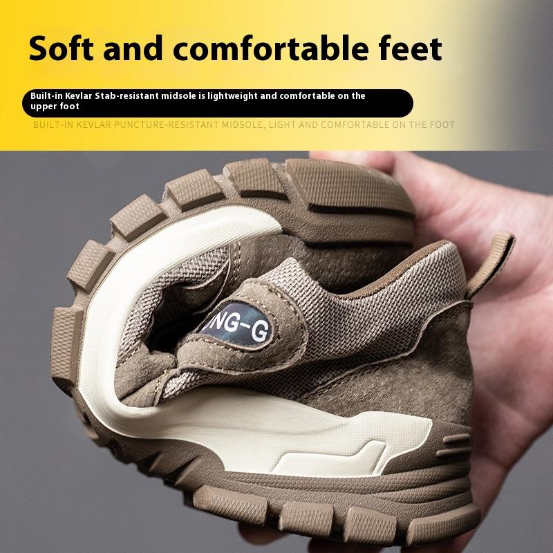 Anti-puncture Safety Shoe with Steel Toe Cap Anti-slip Work Shoes Light Work Sneakers Construction Shoes Safety Boots for Man