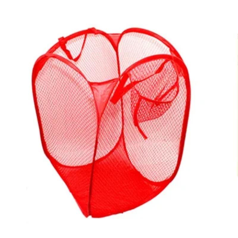 Large Capacity Folding Household Laundry Storage Basket Mesh Dirty Clothes Storage BasketToy Storage Bag Household StorageBucket