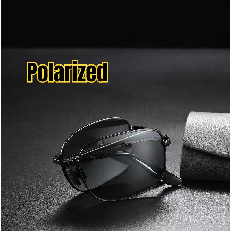 

Модные Складные Поляризационные Солнцезащитные Очки Винтажные Мужские Женские Высококачественные Фотохромные Портативные Складные Очки с Металлической Рамкой UV400