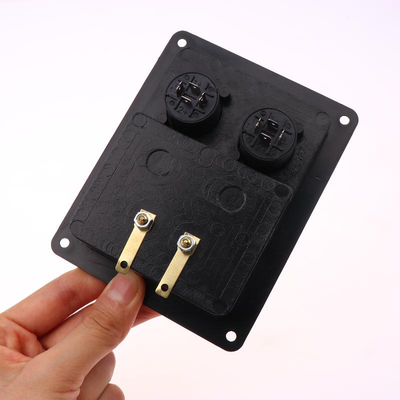 1Pcs Red Black Wiring Terminal Audio Accessories Cable Clamp 4/6 Hole Audio Speaker Junction Box Xlr Socket Connector