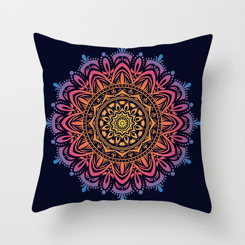 New Mandala Geometric Blue Cushion Covers Hot Boho Decorative Polyester Pillowcase Modern Fashion Art Couch Throw Pillows Cover
