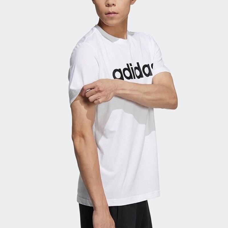 adidas Neo M Ce Logo T1 Logo Printing Sports Round Neck Training Short Sleeve White Men's GP4885