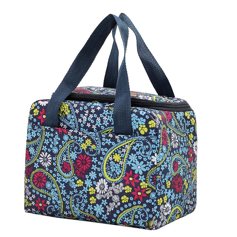 Double Pocket Thermal Insulation Bento Bag Aluminum Foil Thickened Thermal Insulation Lunch Bag with Rice Meal Bag Lunch Box Thermal Insulation Bag