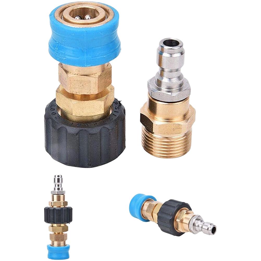 Schnellverschluss-Adapter für Hochdruckreiniger-Ausrüstung mit M22F M22M Gewindeunterstützung und 22mm 14mm Schlauchanschluss