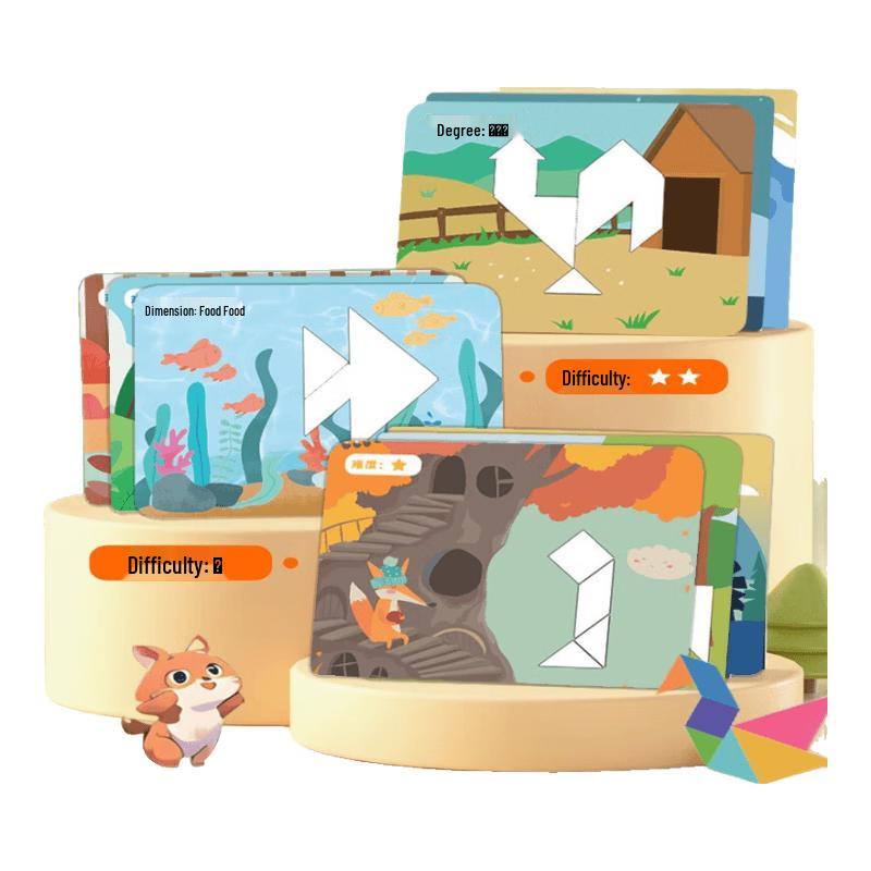 Magnetic Tangram Puzzle Blocks for Kids