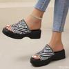 Trendy Women's Slippers Summer New Large Thick Soled Casual Commuting Design Sense Non Slip Slippers Platform Zapatos De Mujer