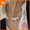 Silver Color Geometric Simple Shinning Balls Necklace For Women Engagement Fine Jewelry Wedding Party Birthday Gift