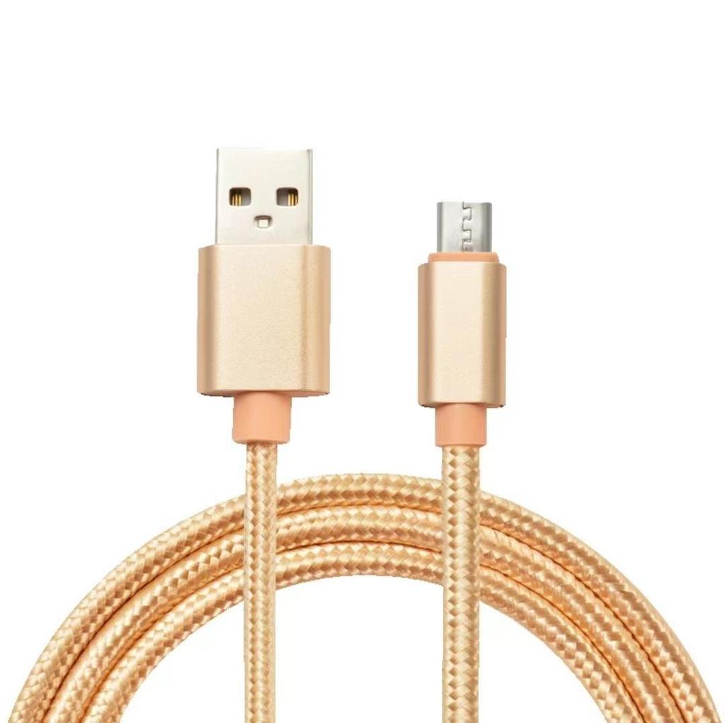 Nylon Braided 3A Fast Charging Data Cable for Type-C, Android, Apple: Available In 1m, 2m, 3m Lengths