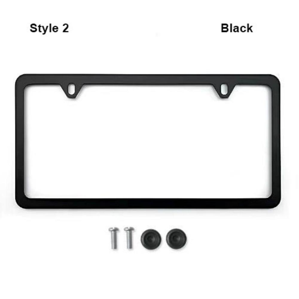 Stainless Steel Protecting License Plates Black/Silver License Plate Cover License Plate Holder