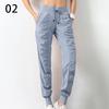 Sweatpants Fabric Drawstring Running Sport Joggers Women Quick Dry Athletic Gym Fitness with Two Side Pockets Exercise Pants