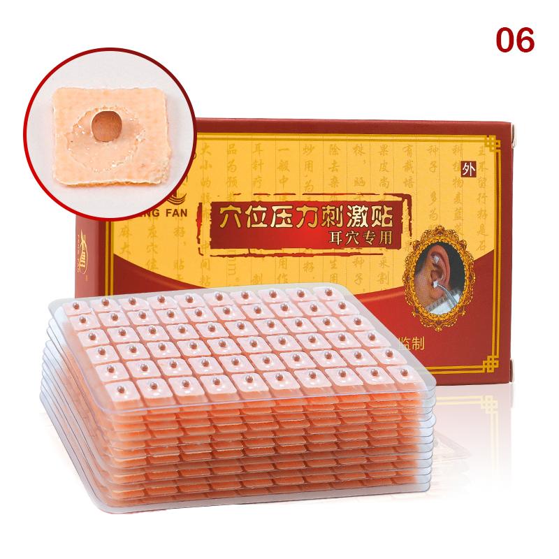 600 Cerotti Cura dell'Orecchio Pietra Rossa Agopuntura Auricolare Terapia con Cerotti Agopuntura Semi Adesivo Auricolare Kit di Auricoloterapia