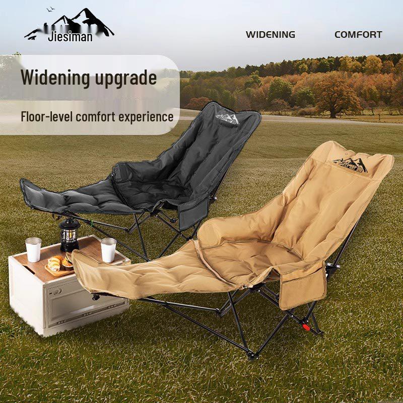 

Premium Folding Cotton Padded Recliner with Footrest and Adjustable Backrest Cotton Padded with Footrest [Khaki]