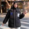 Winter down cotton-padded jacket women's year design sense niche student hooded thickened cotton-padded jacket bread jacket