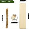 20pcs/set Blank Rectangle Wooden Tags Unfinished Nature Wood Slice DIY Crafts Bookmark Garment Gift Bags Hanging Label Decor