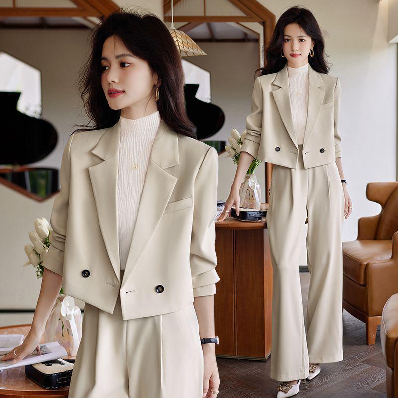 Women's 2026 Spring Short Suit Jacket: High-End, Casual, Petite Professional Wear Set