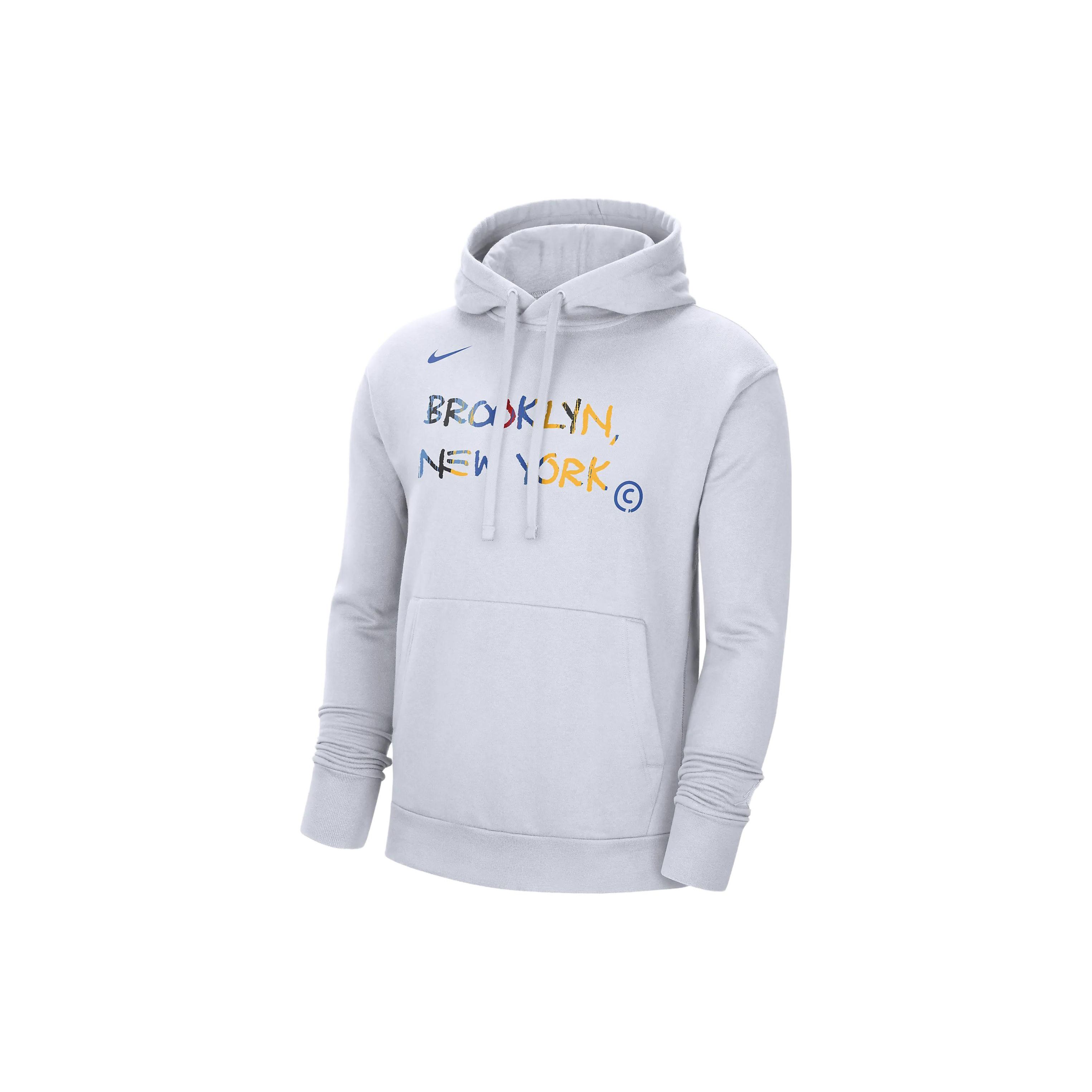 

Nike Толстовка с капюшоном NBA Brooklyn Nets City Edition из флиса, серая, мужская, уличная DN8652-100 XXL