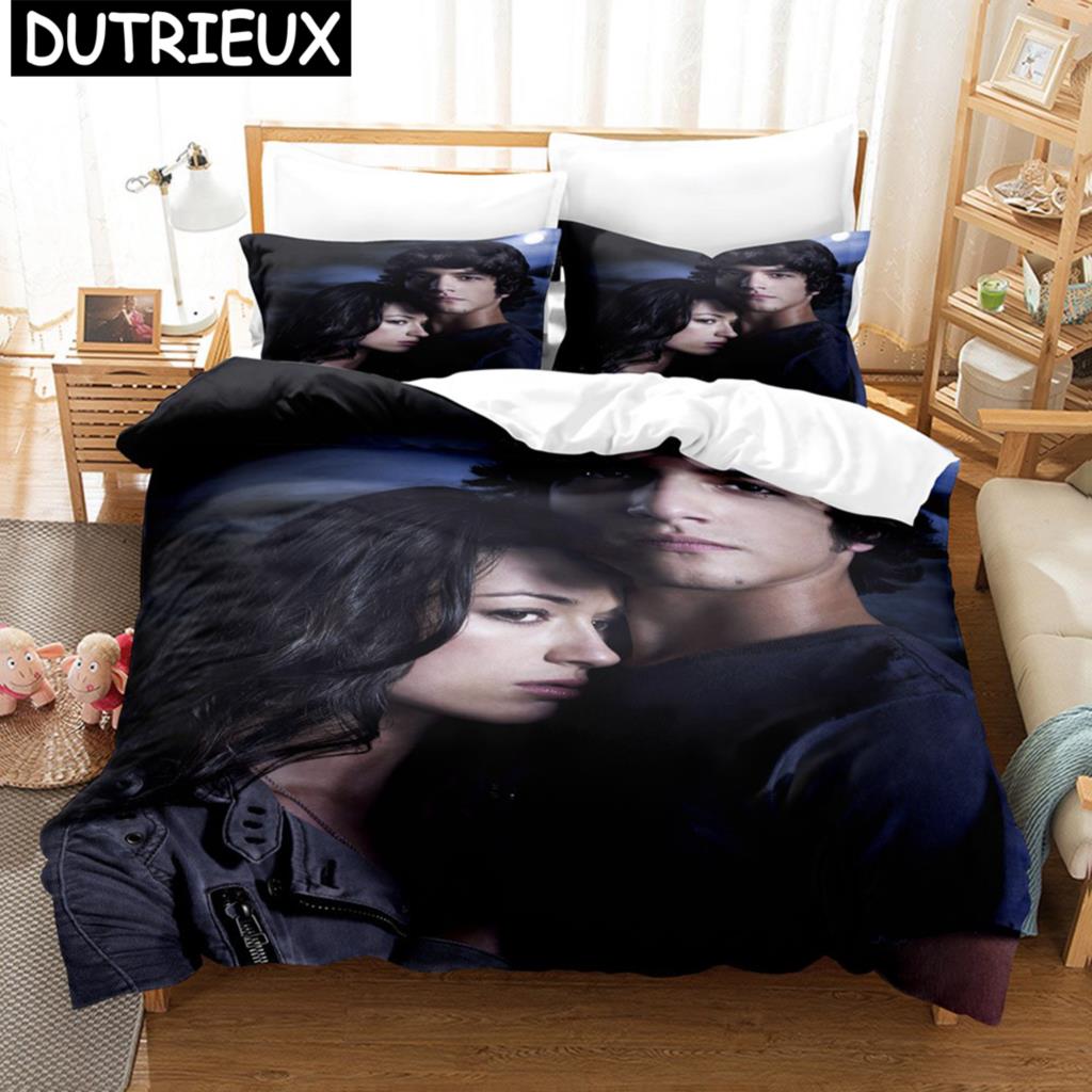 Teen Wolf Bettwäscheset Amerikanische TV-Serie Bettbezug Mode Geschenk für Teenager Männer 3-teilig Twin Single Queen King Size Bettbezugset
