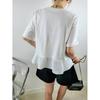 C S In The Room aSymmeTriCal Frill ShorT Sleeve T ShirT 2Color