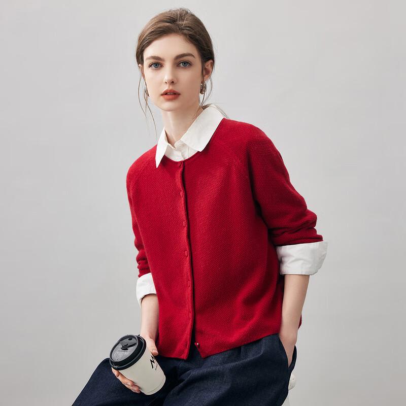 Commomboca Women's 2025 AW Round Neck Cashmere Cardigan