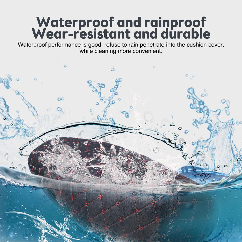 Husă de scaun pentru motocicletă, îngroșată, impermeabilă, anti-alunecare, protecție pentru scaune 3D, din piele artificială, husă de protecție pentru motocicletă