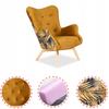 Scandinavian Wing Chair Luna Print Duo Family Furniture Gold Yellow Comfortable