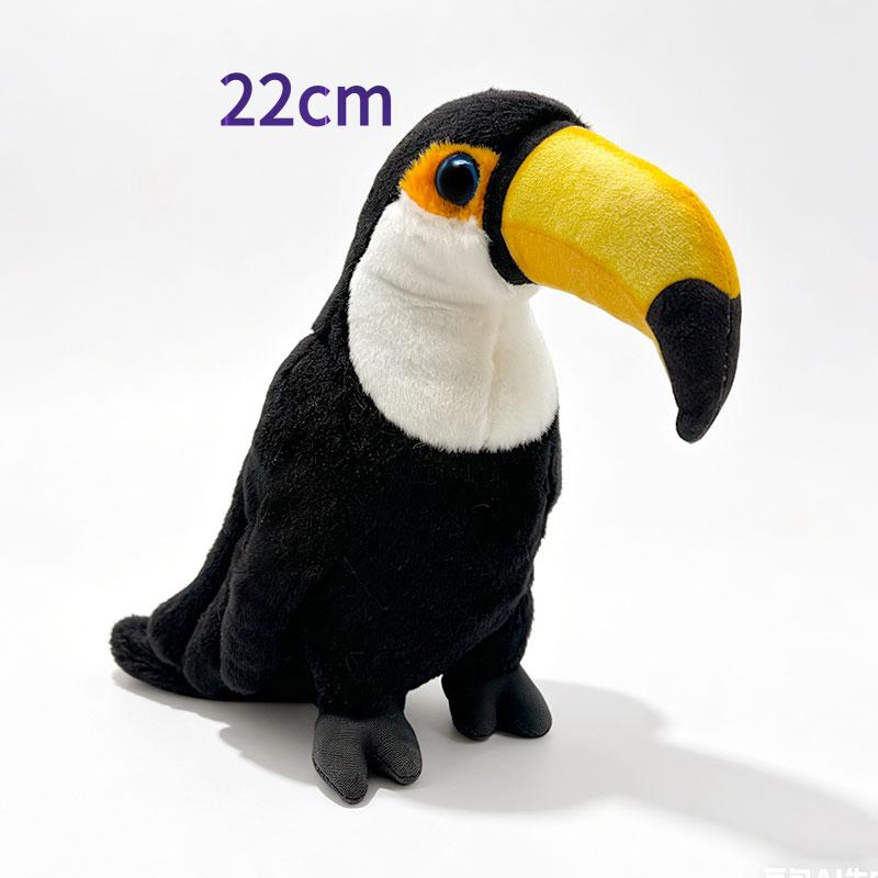 22/35cm Simulation Lifelike Birds Flamingo Plush Doll Stuffed Animal Soft Toucan Baby Appease Toys Funny for Kids Gift Decor