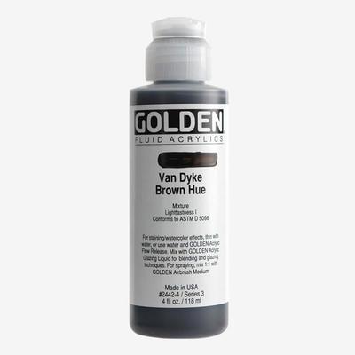 Golden : Flüssige Acrylfarbe : 119 ml (4 Unzen) : Van Dyke Braunton