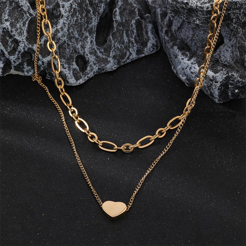 

Atoztide Fashion Multiple Layer Beads Oval Necklace for Women Girl Stainless Steel Elegant Temperament Choker Chain Jewelry Gift