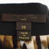 LOUIS VUITTON French Silk Leopard Pattern Mini length Pleated skirt Women Used