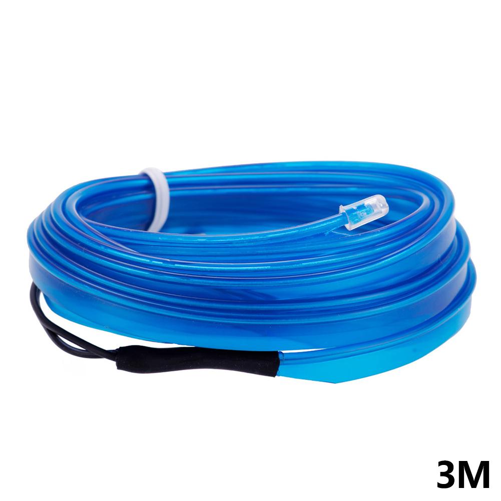 3M USB Car LED Ambient Lights Strip EL Wire Neon Ambient Lighting USB Flexible Decoration DIY Auto Party Atmosphere Lamps