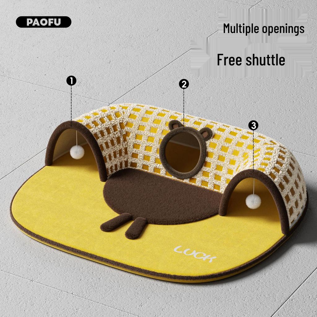 Cozy Cat Tunnel Bed: Warm, Secure Hideaway for All Seasons.