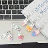 5 pezzi portachiavi Miffy creativo di alto valore cartone animato animazione bambola forma bambola cuore di ragazza studente fai da te zaino ciondolo decorazione