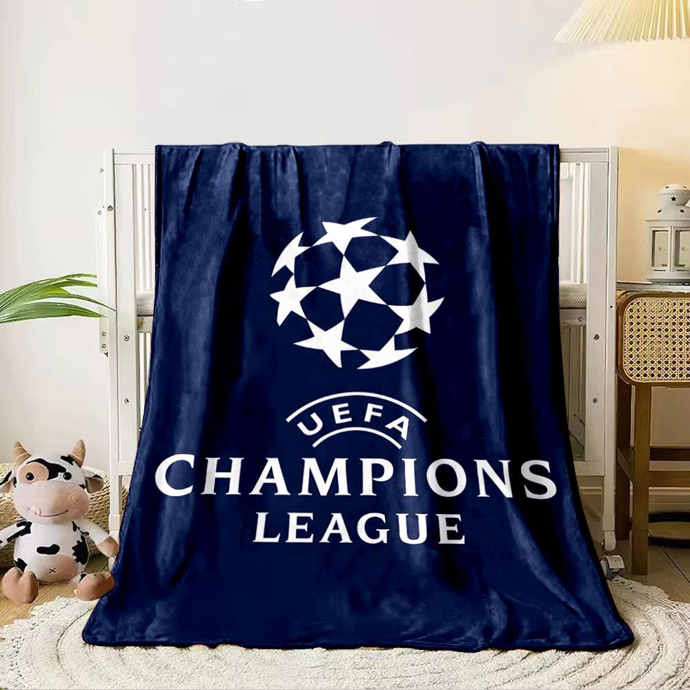 White stars forming a ball shape over UEFA Champions League text. for all seasons blanket lunch break throw gift 80cm x 120cm