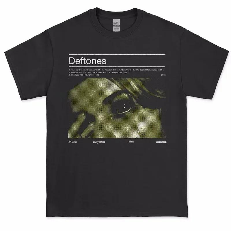 Deftones T-Shirt Herren Hohe Qualität Baumwolle T-Shirts Mode Damen Kurzarm Tops Punk Musikstil Metal Amerikanisches T-Shirt Tops