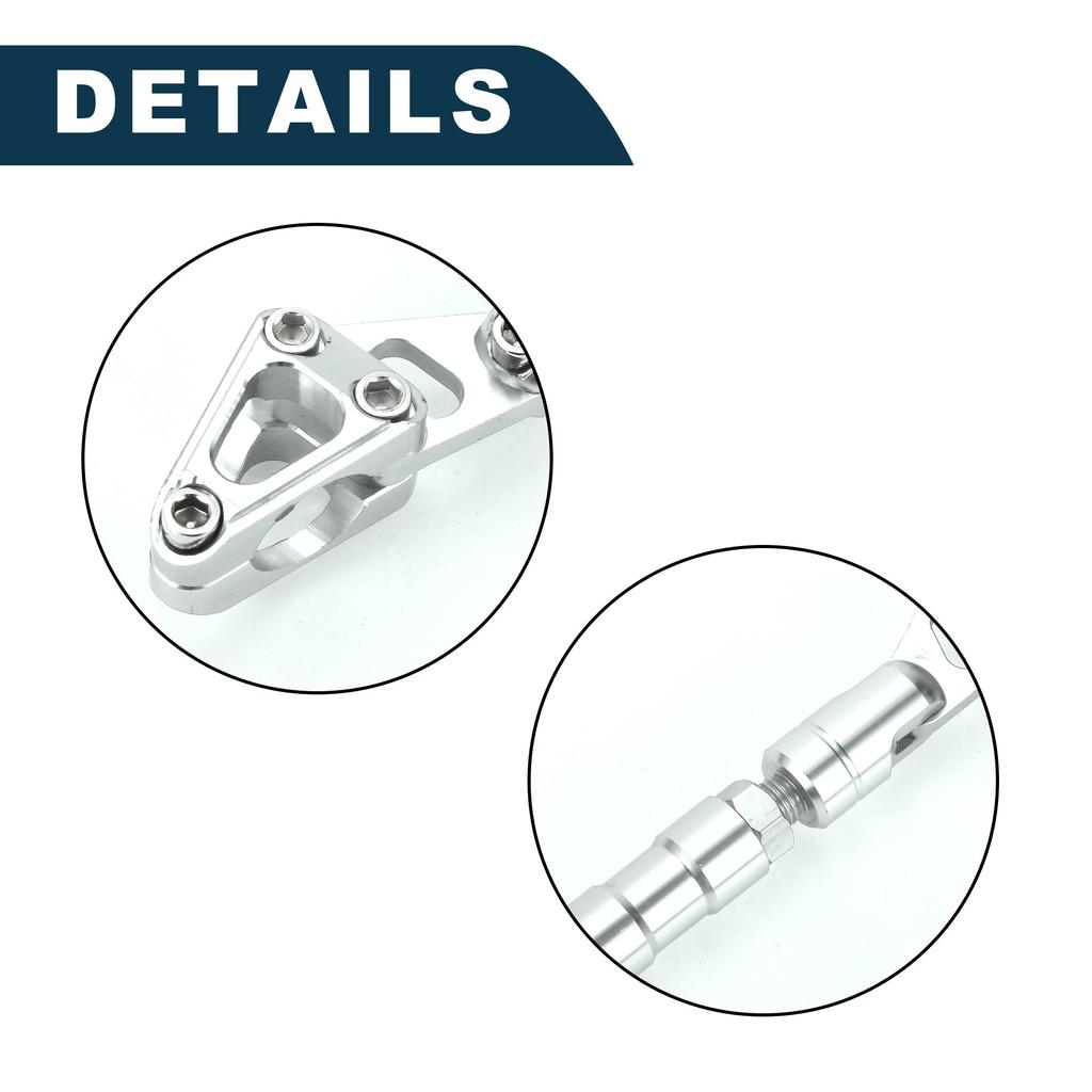 TUCKBOLD Motorcycle Handlebar Balance Silver with Brace, Crossbar, Tone, Wrench, Adjustable, 33-37.5cm