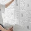 10Pcs 35x35cm 3D Wall Sticker Ceiling Panel Roof Decoration Self Adhesive Foam Wallpaper