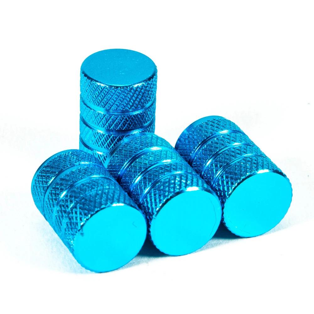 4Pcs Knurling Style Tire Valve Cap Aluminum Silver Car Tire Valve Stems Cap Tire Wheel Stem Air Valve Cap Valve Stems 1