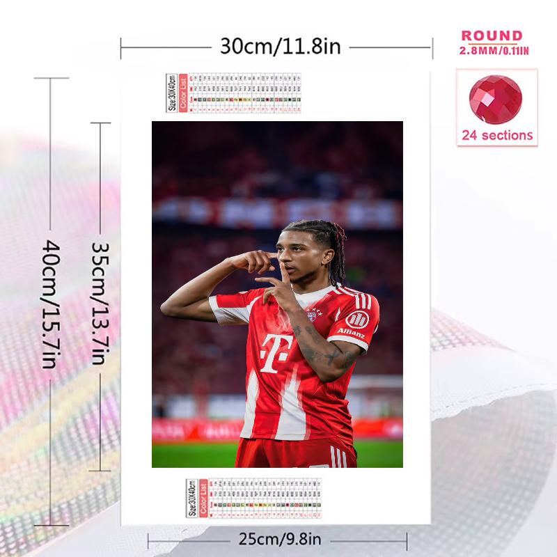 Football Jersey Sponsor Logos 100% Round Full Drill 5D DIY Diamond Painting Embroidery Cross Stitch Rhinestone Decor