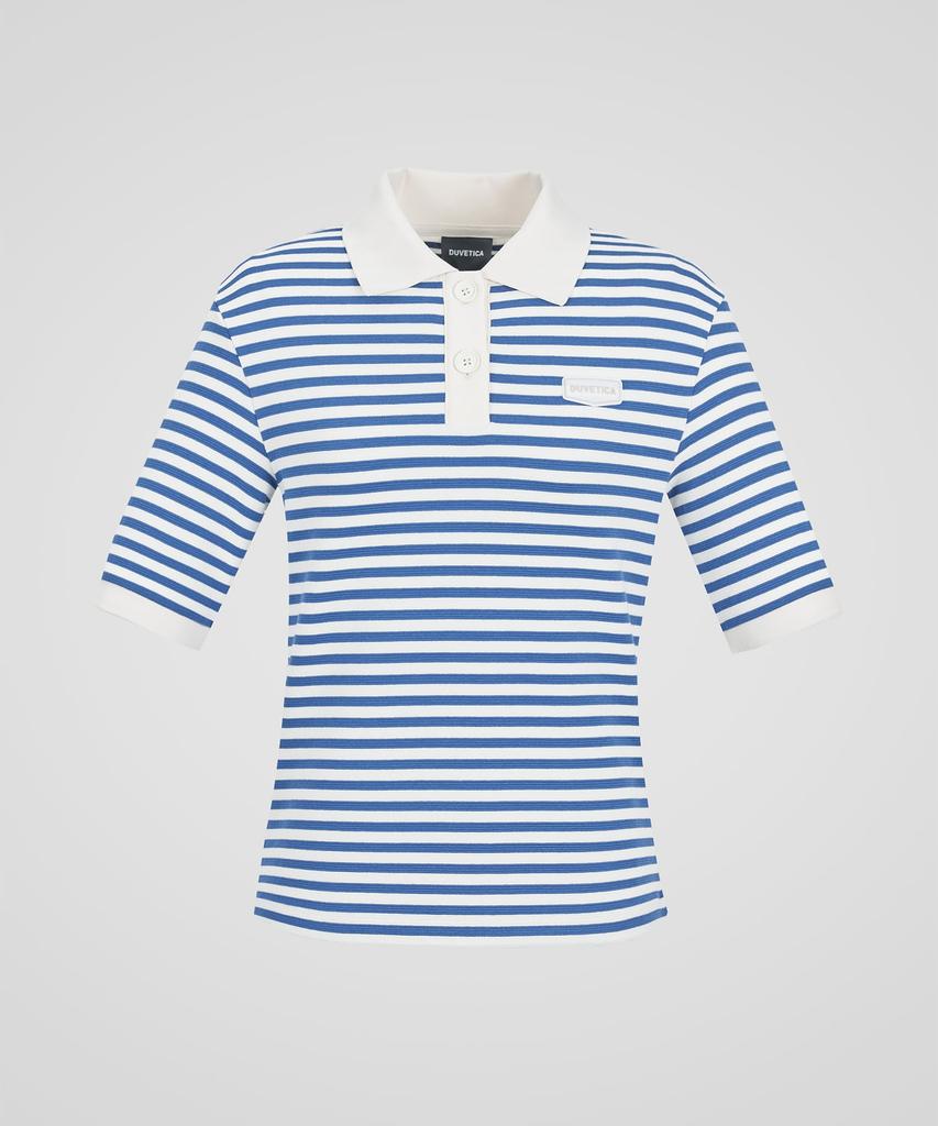 DUVETICA Essine Polo (Blue) (Women'S Short-Sleeve Collared Shirt)