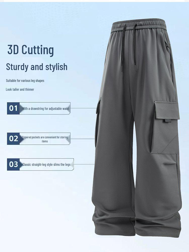 Men's Summer Outdoor Paratrooper Pants - Waterproof, Stain-Resistant, Breathable, Casual, Unisex, Ideal for Sports, Hiking, and Workwear.