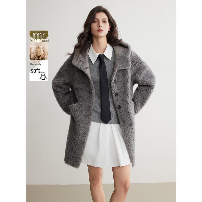 ELLE Women s Hooded Faux Fur Coat M