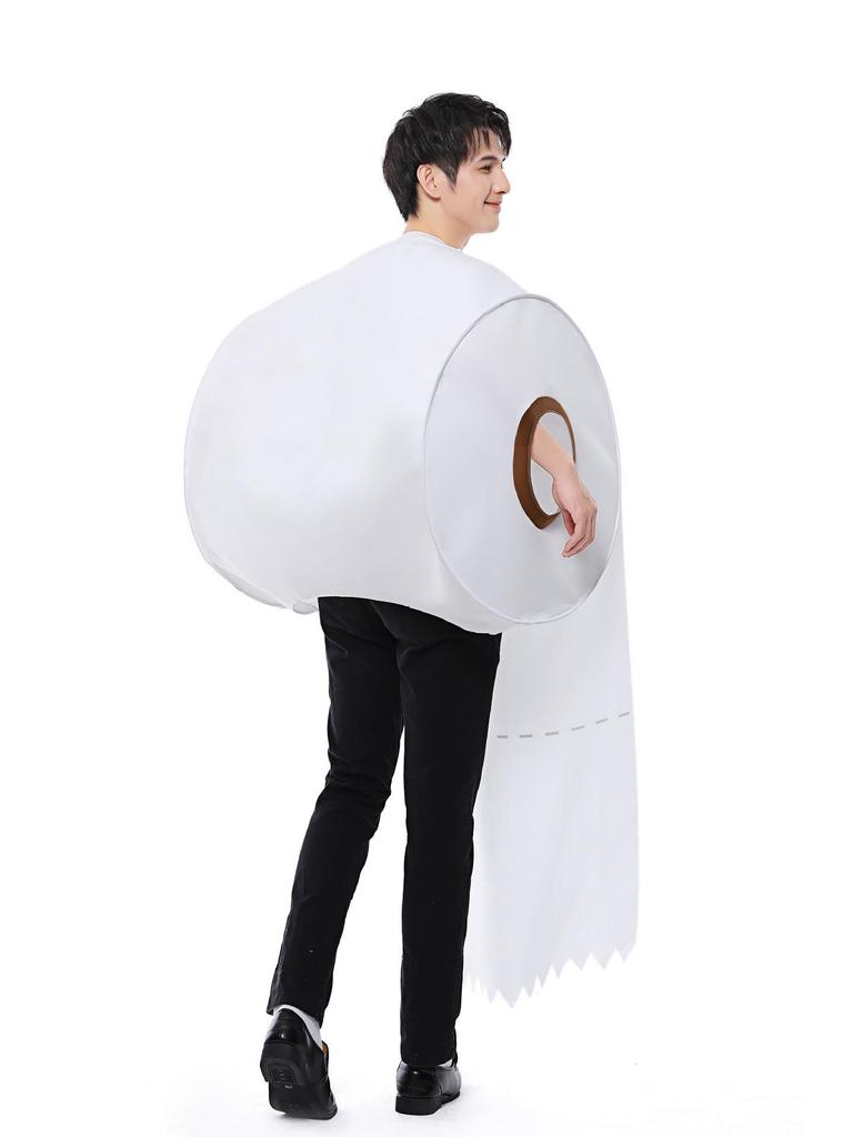 Halloween Gag Toilet Paper Costume for Men & Women - Funny Cosplay & Performance Outfit