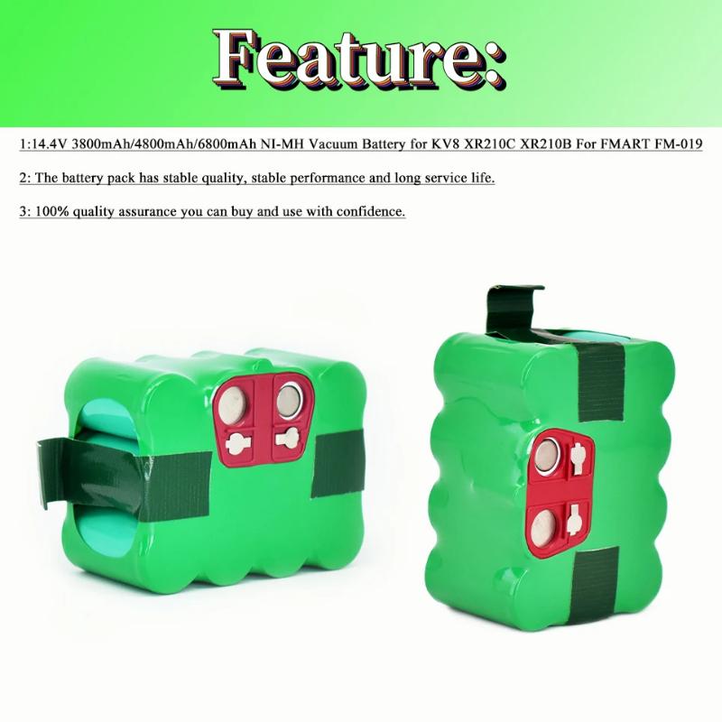 14.4V Battery SC Ni-MH Rechargeable Battery Pack Vacuum Cleaner Sweeping Robot for KV8 XR210 XR510 XR210A XR210B XR510B XR510D