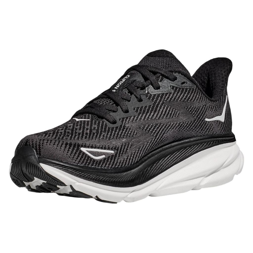 HOKA Clifton 9 2E Wide Black White Men Sneakers 1132210-BWHT