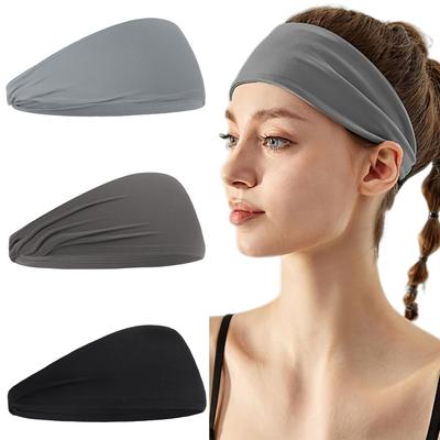 Fashion Sports Headbands For Women Solid Nylon Hair Bands Running Fitness Yoga Hair Bands Stretch Makeup Hair Accessories Hot